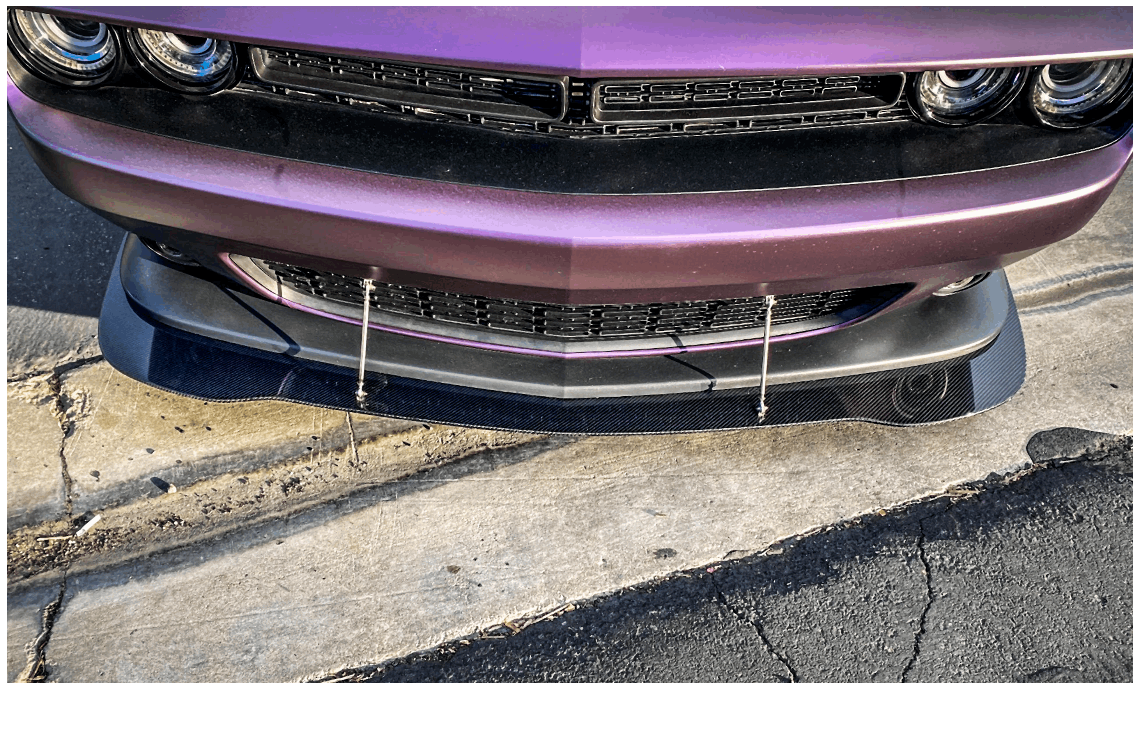 2009-2019 Challenger Carbon Fiber LG368 Front Splitter - TRUFIBER 2009-2019 Challenger Carbon Fiber LG368 Front Splitter - TRUFIBER