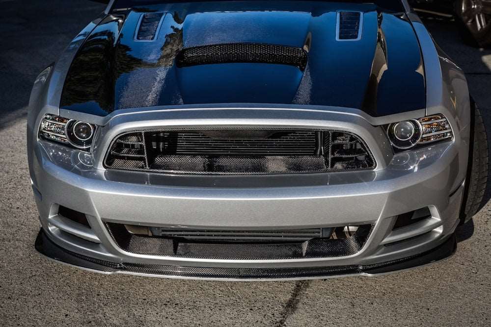 2013-2014 Mustang GT Carbon Fiber LG203 Front Bumper Upper Grille - TRUFIBER.COM