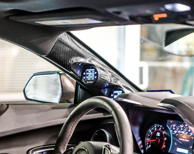 2017-2019 Camaro Carbon Fiber Dual Gauge A Pillars