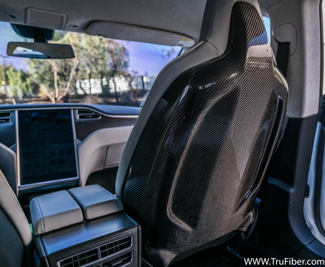 Tesla Model S & X Carbon Fiber LG248 Seat Back Cover - EXCLUSIVE vendor-unknown