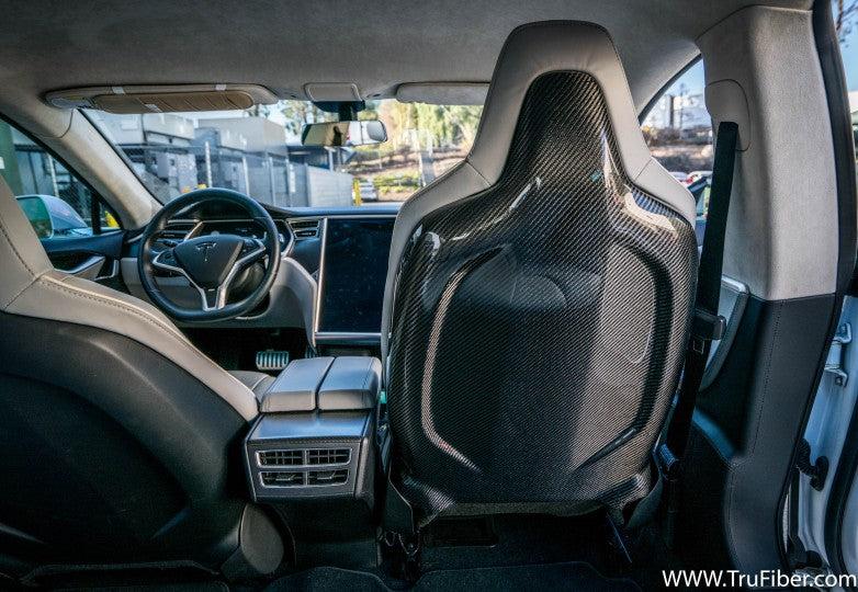 Tesla Model S & X Carbon Fiber LG248 Seat Back Cover - EXCLUSIVE vendor-unknown