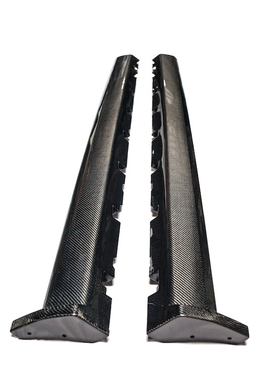 2013-2014 Mustang Carbon Fiber XR7 Side Skirts - TRUFIBER.COM