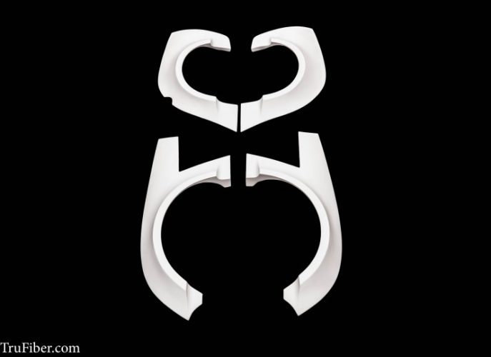 C6 Corvette Fiberglass Fender Flares - TRUFIBER.COM