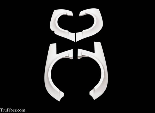 C6 Corvette Fiberglass Fender Flares - TRUFIBER.COM