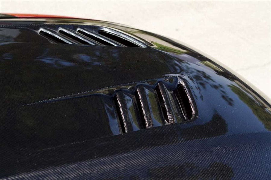 1999-2004 Mustang Carbon Fiber A70 Heat Extractor Hood - view 2