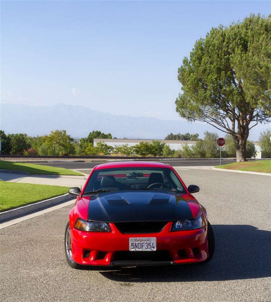1999-2004 Mustang Carbon Fiber A70 Heat Extractor Hood - view 3