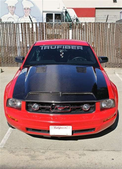 2005-2009 Mustang Carbon Fiber A53 Ram Air Hood - view 3