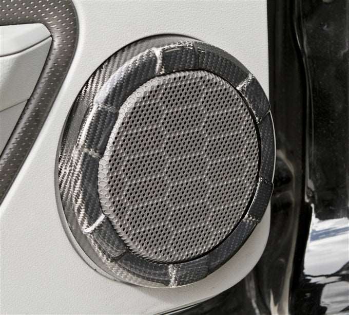 2005-2009 Mustang Carbon Fiber LG106 Speaker Rings - view 3