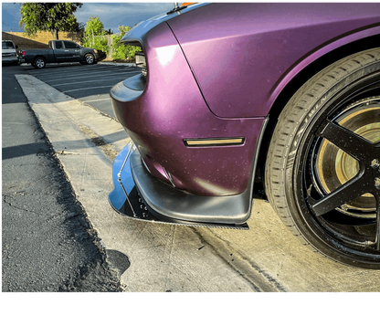 2009-2019 Challenger Carbon Fiber LG368 Front Splitter - view 2