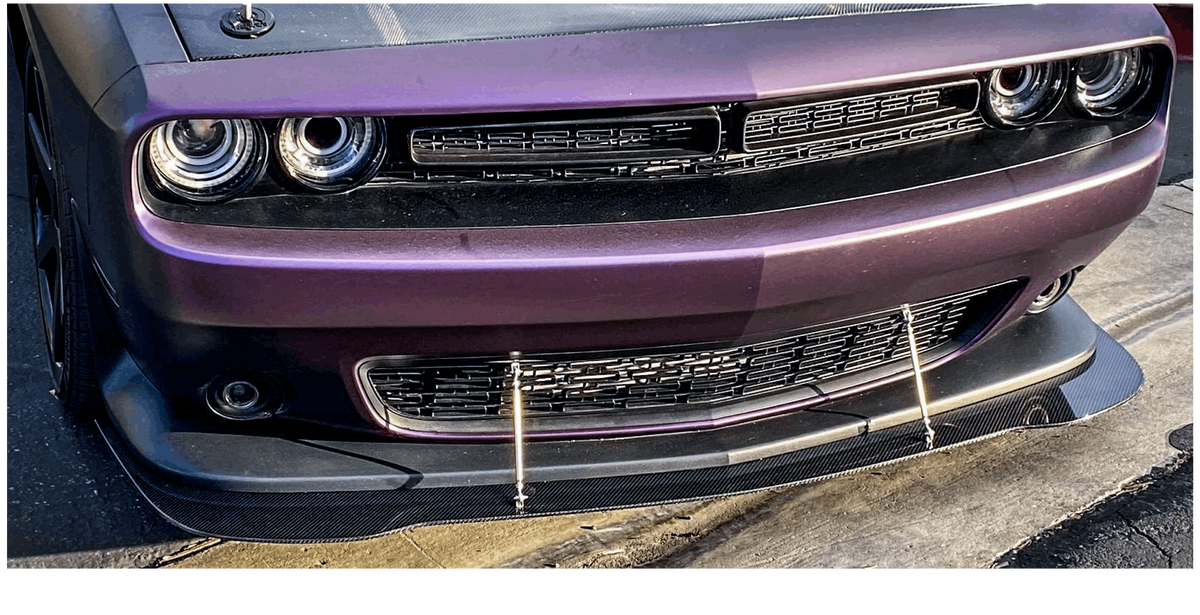 2009-2019 Challenger Carbon Fiber LG368 Front Splitter - view 3