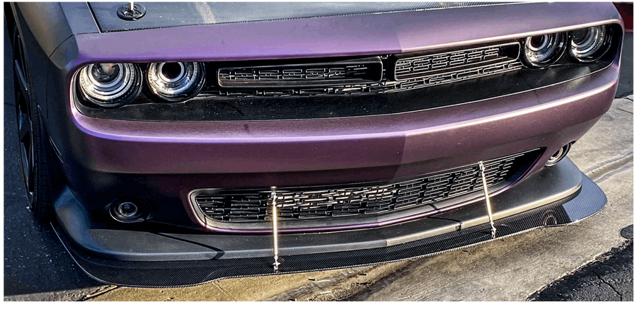 2009-2019 Challenger Carbon Fiber LG368 Front Splitter - view 3