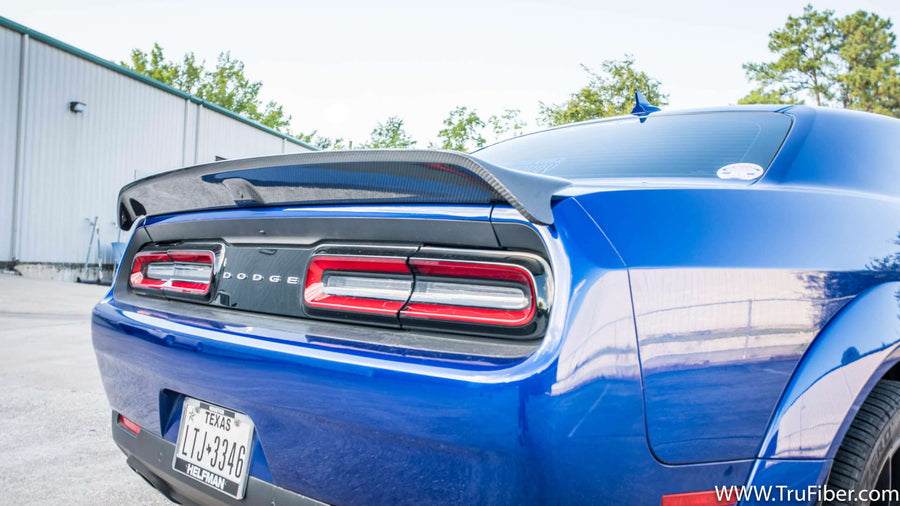2009-2022 Challenger Carbon Fiber DCA69 Rear Spoiler - view 2