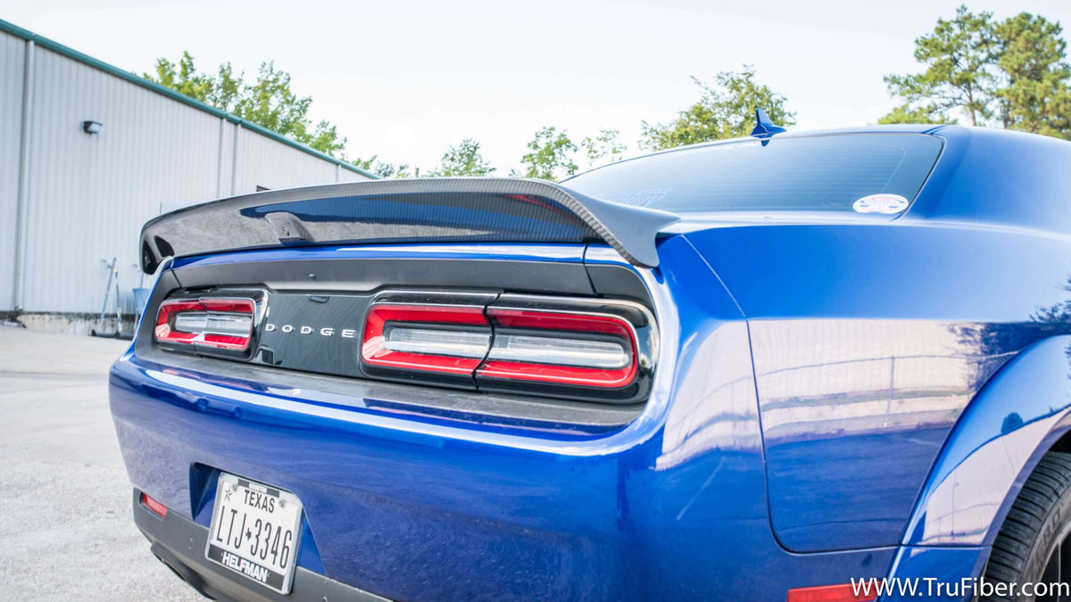 2009-2022 Challenger Carbon Fiber DCA69 Rear Spoiler - view 2