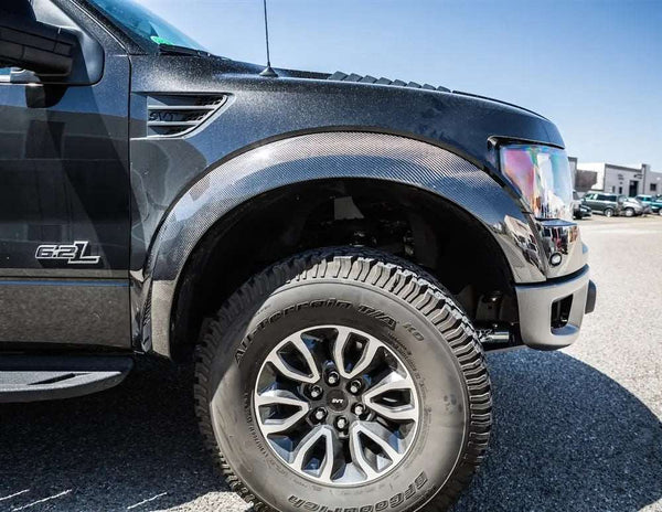 2013-2014 F150 Raptor Carbon Fiber LG186-T Fender Flares (front - left/right) - view 2