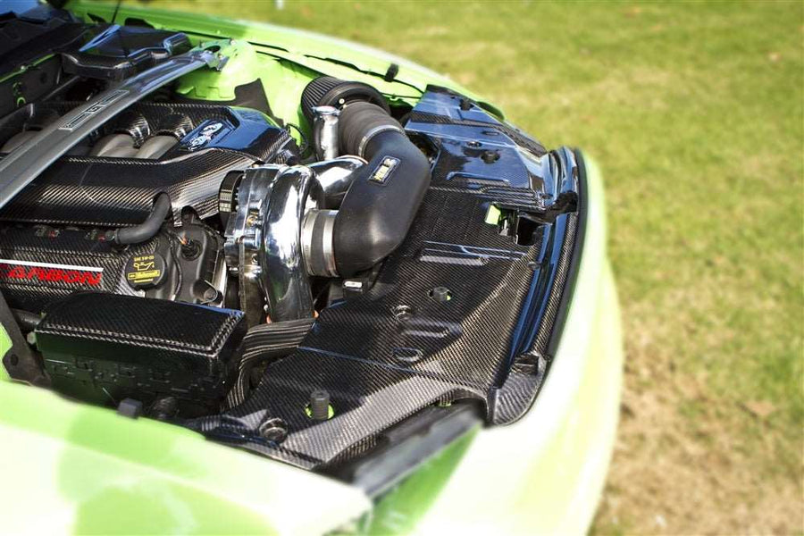 2013-2014 Mustang Carbon Fiber LG137 Radiator Cover - view 3