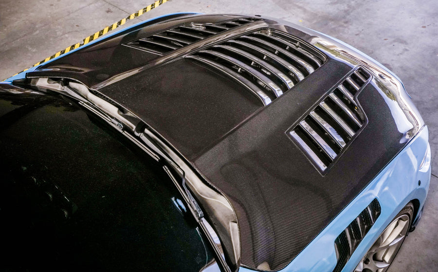 2015-2017 S550 Mustang Carbon Fiber A88 Heat Extractor Hood - view 3