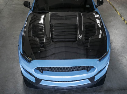 2015-2017 S550 Mustang Carbon Fiber A88 Heat Extractor Hood