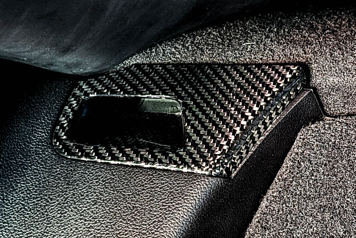 2015-2020 S550 Mustang Carbon Fiber LG667 Rear Seat Belt Bezels - view 2