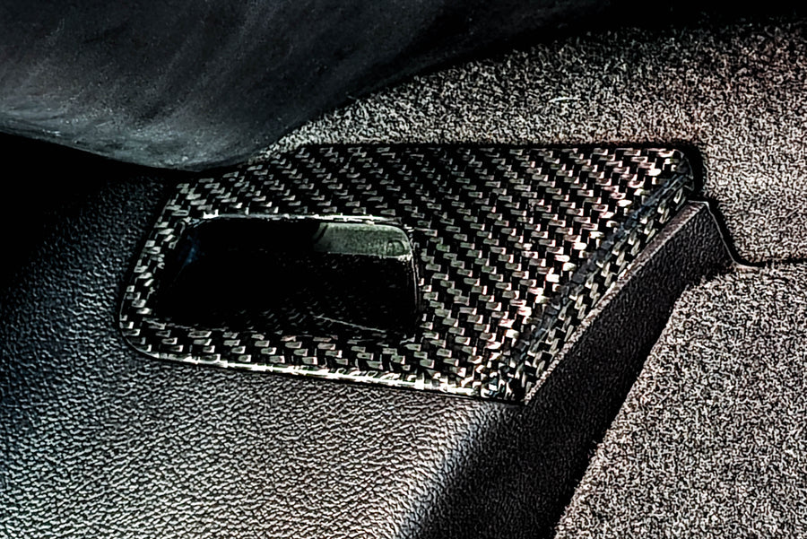 2015-2020 S550 Mustang Carbon Fiber LG667 Rear Seat Belt Bezels - view 2