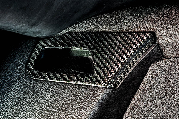 2015-2020 S550 Mustang Carbon Fiber LG667 Rear Seat Belt Bezels - view 2