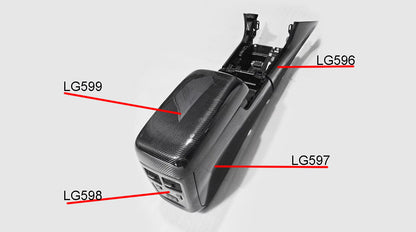 2015-2023 Charger Carbon Fiber K5 Center Console 8-piece Combo 