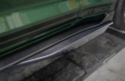 2020-2023 S550 Mustang GT500 Carbon Fiber LG593 Side Skirt Splitters - view 2