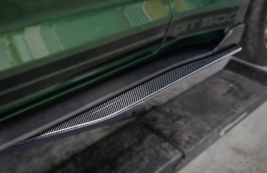 2020-2023 S550 Mustang GT500 Carbon Fiber LG593 Side Skirt Splitters - view 2