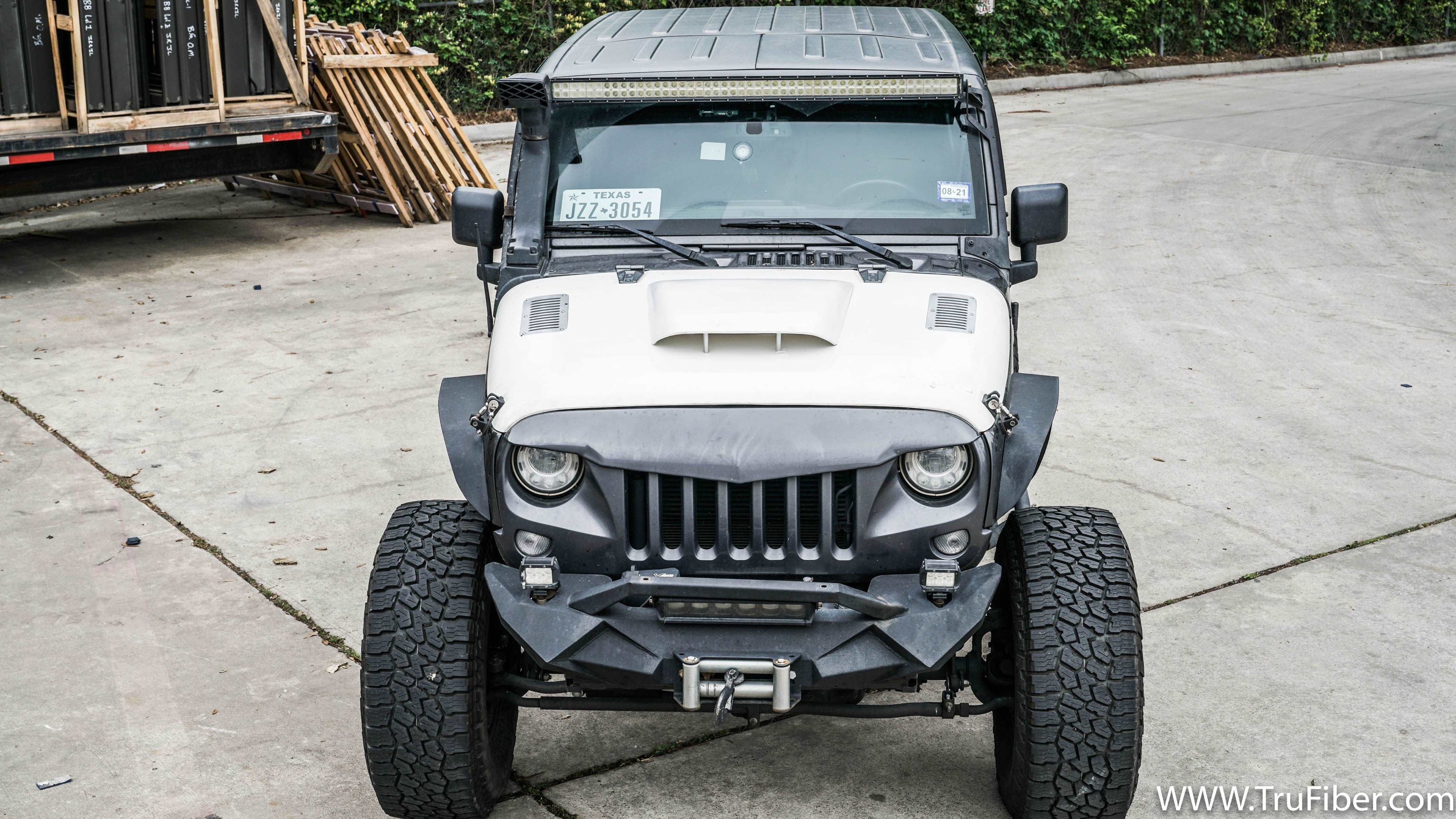 2007-2017 Wrangler Fiberglass A69 Heat Extractor Hood "JK" - TRUFIBER.COM