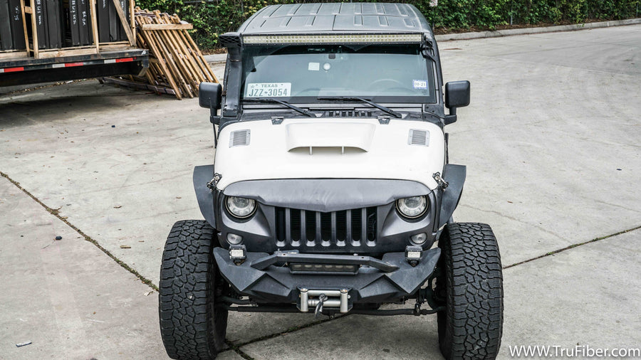 2007-2017 Wrangler Fiberglass A69 Heat Extractor Hood "JK" - TRUFIBER.COM