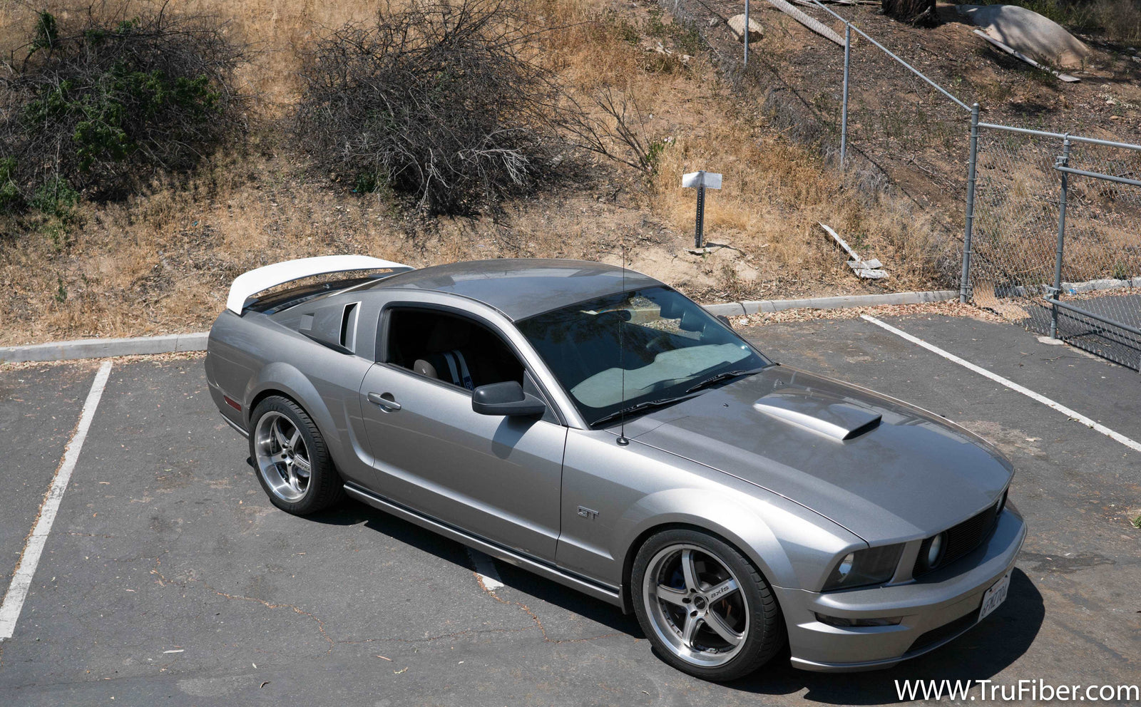 2005-2009 Mustang Fiberglass DCA65 Rear Spoiler