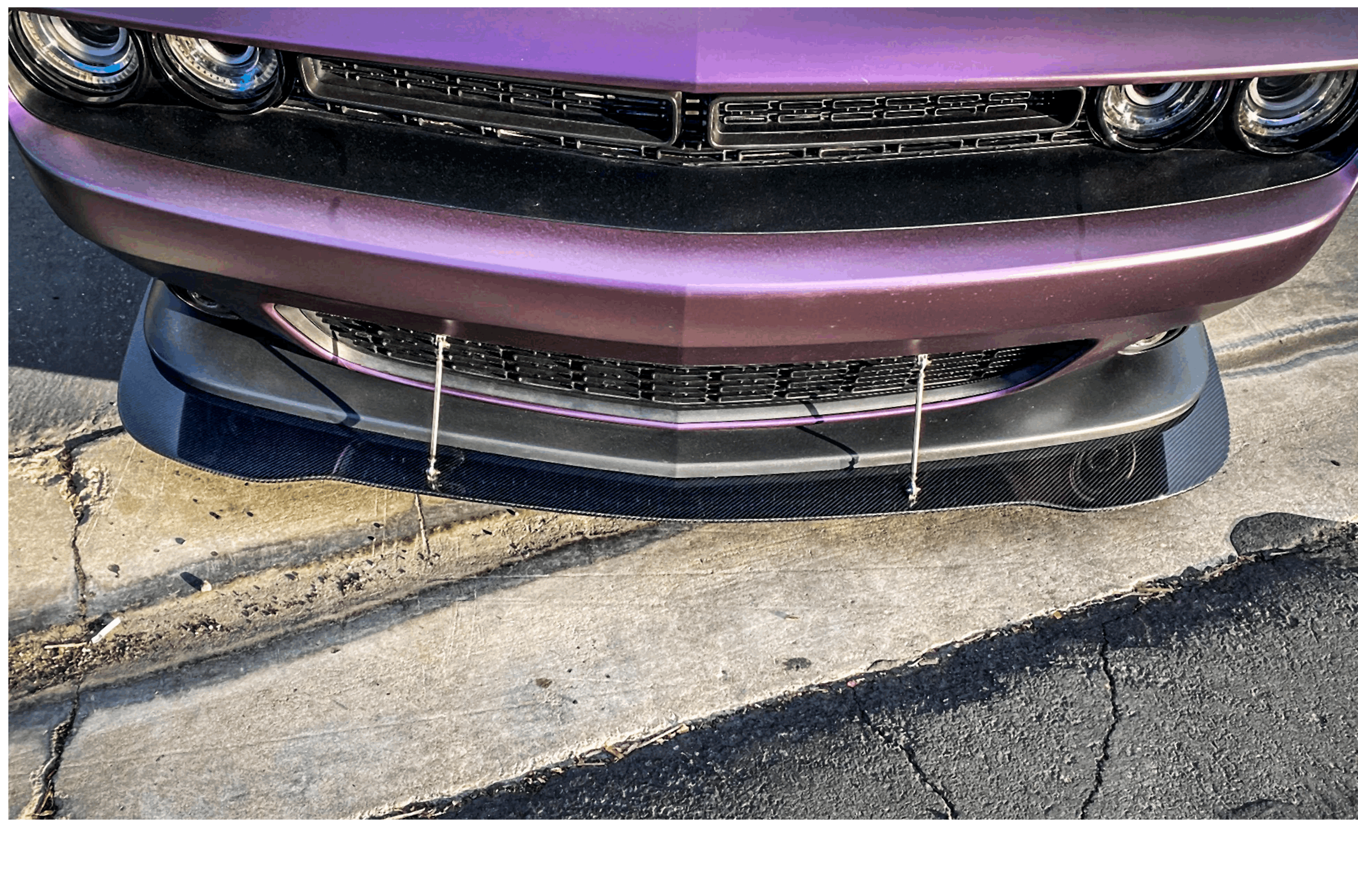 2009-2019 Challenger Carbon Fiber LG368 Front Splitter