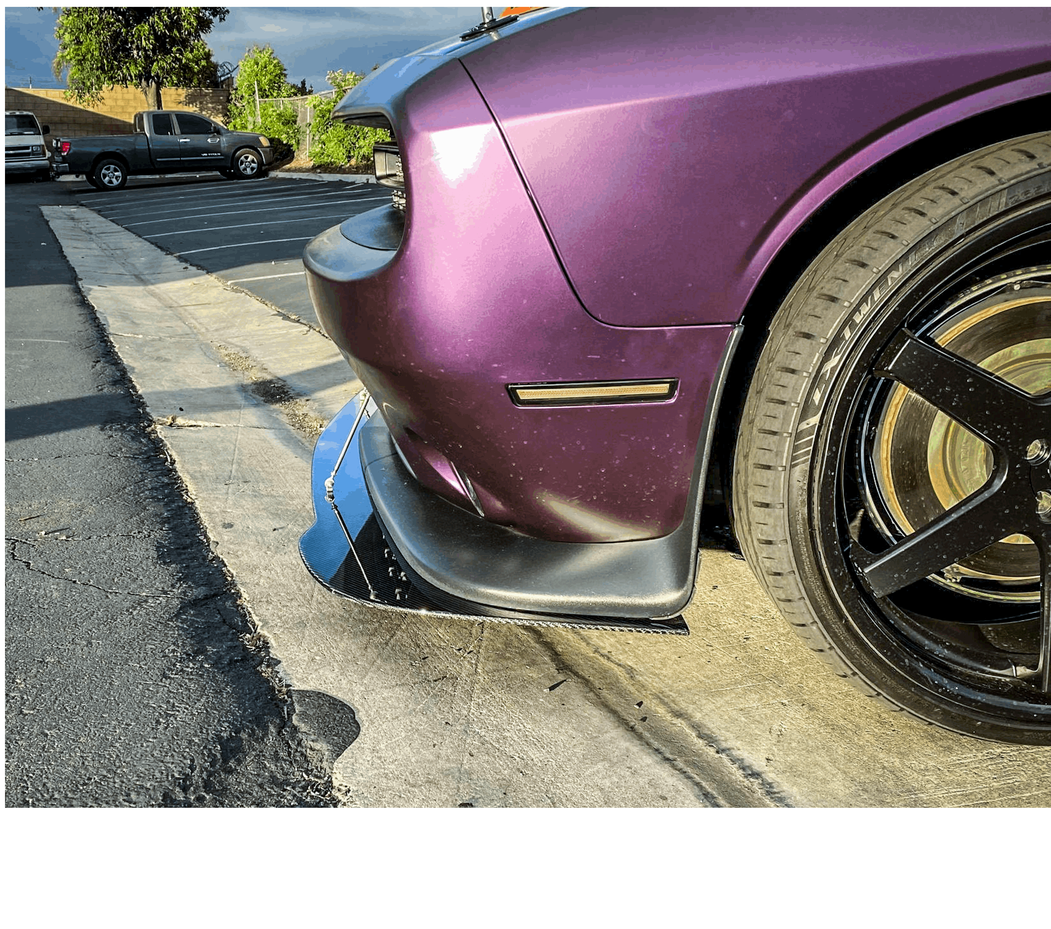 2009-2019 Challenger Carbon Fiber LG368 Front Splitter
