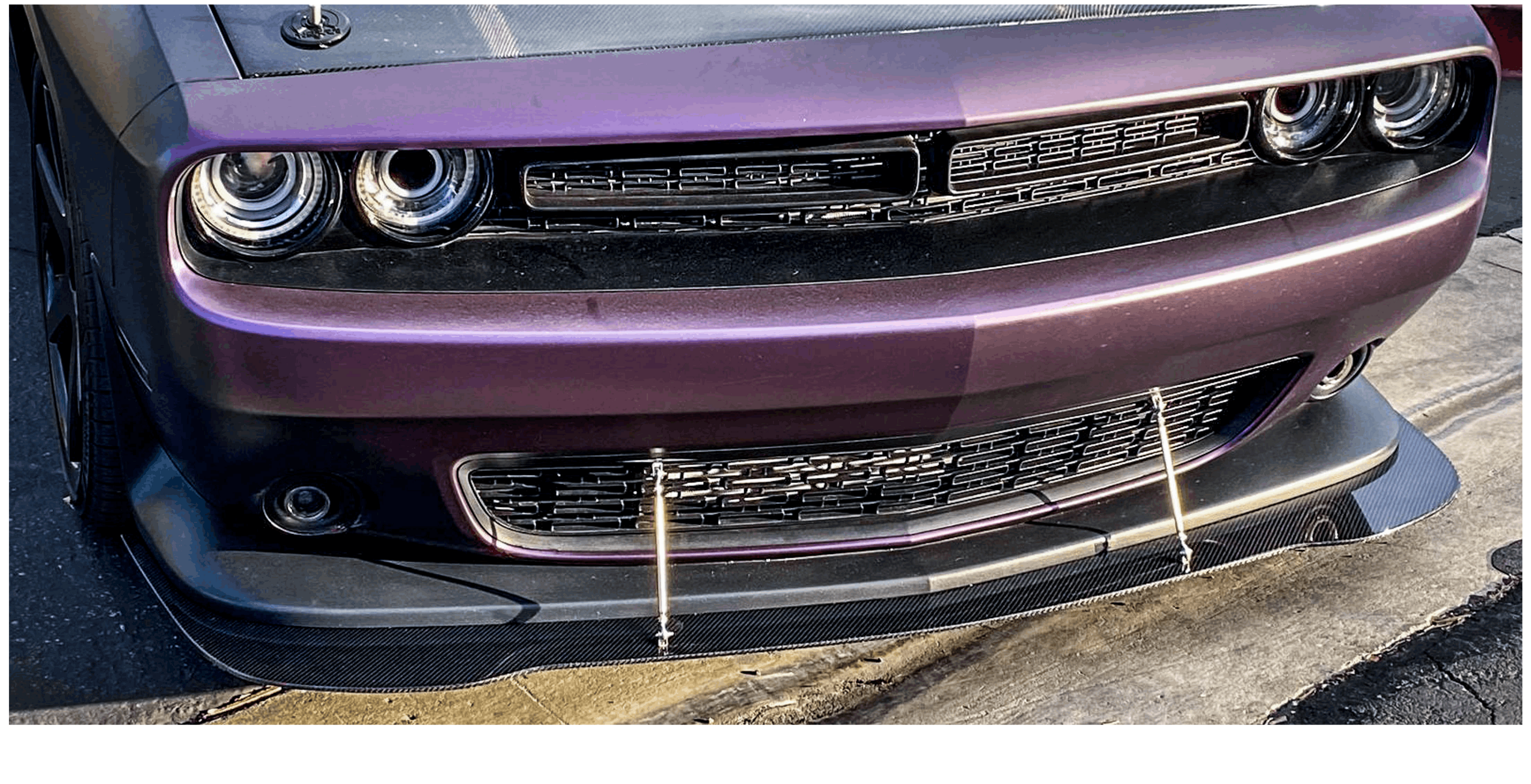 2009-2019 Challenger Carbon Fiber LG368 Front Splitter