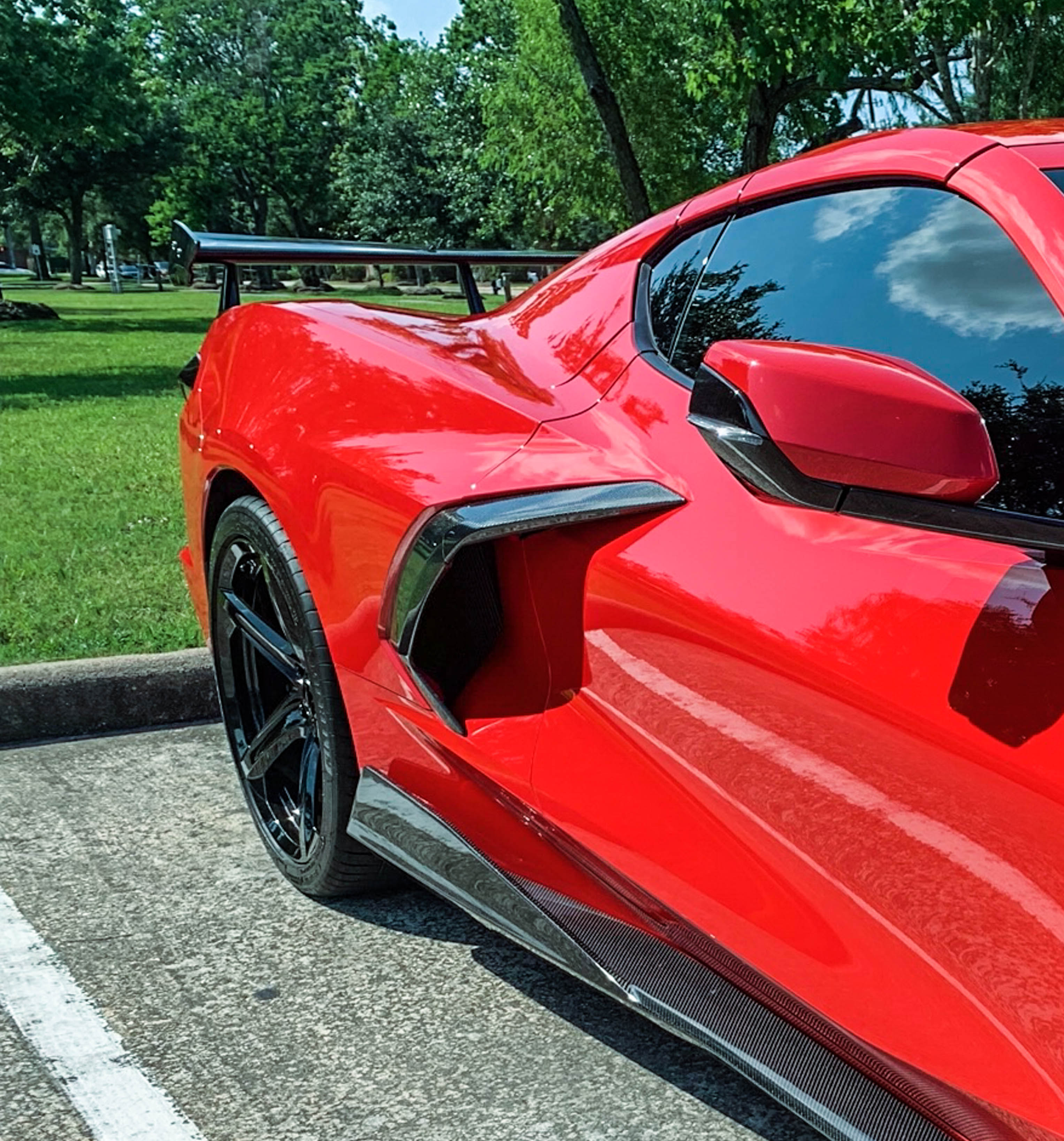 C8 Corvette Carbon Fiber LG642 Boomerang 4 Piece Set - EXCLUSIVE