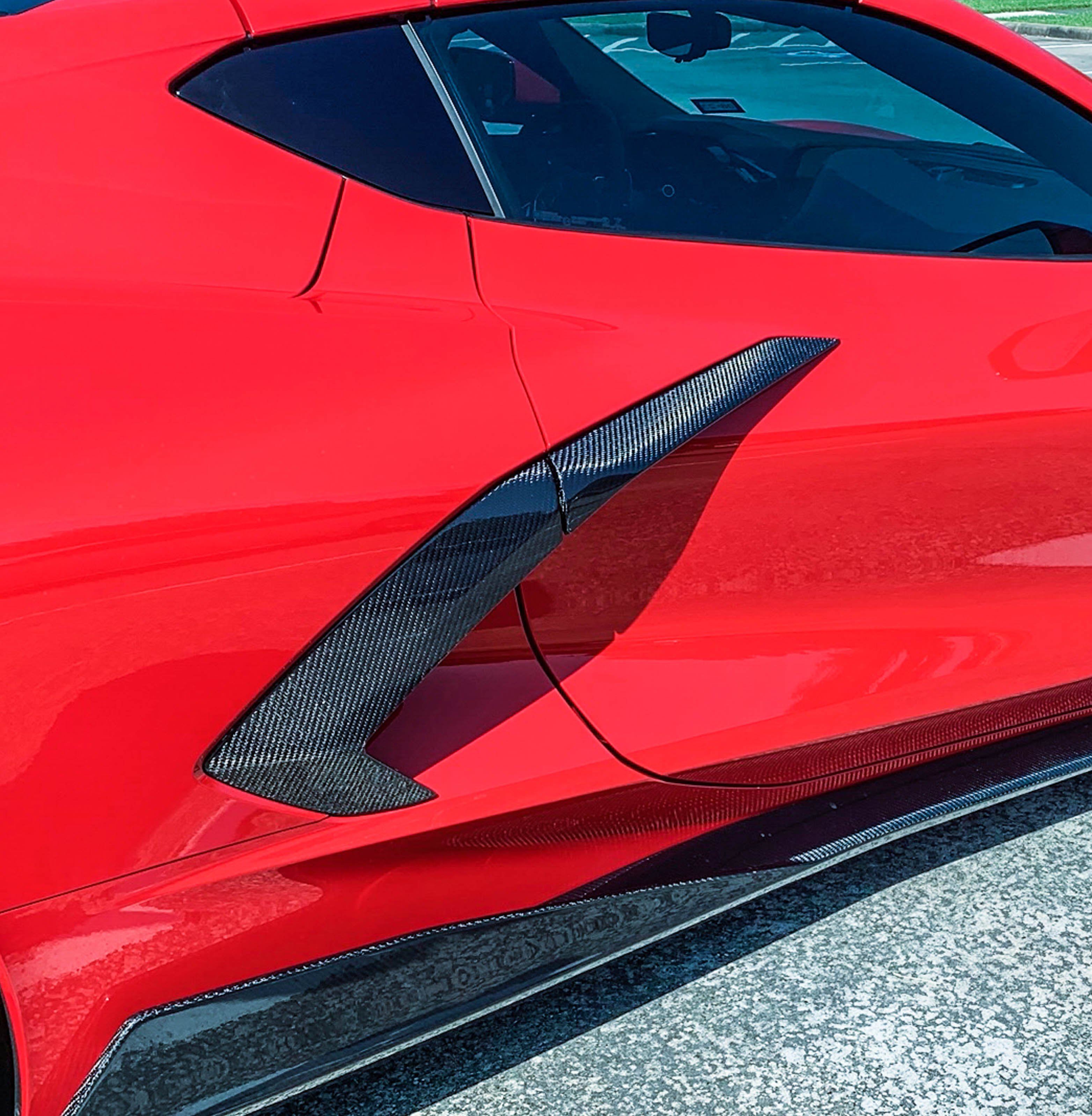 C8 Corvette Carbon Fiber LG642 Boomerang 4 Piece Set - EXCLUSIVE