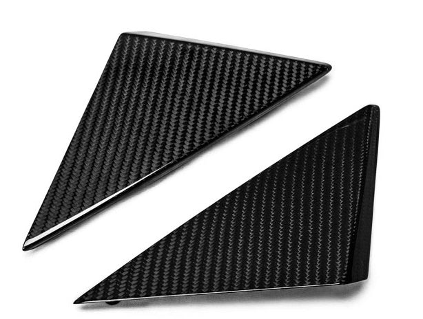 carvery アラミドカーボンツィーター C8 Corvette Carbon Fiber LG644 Mirror Triangle Covers - EXCLUSIVE