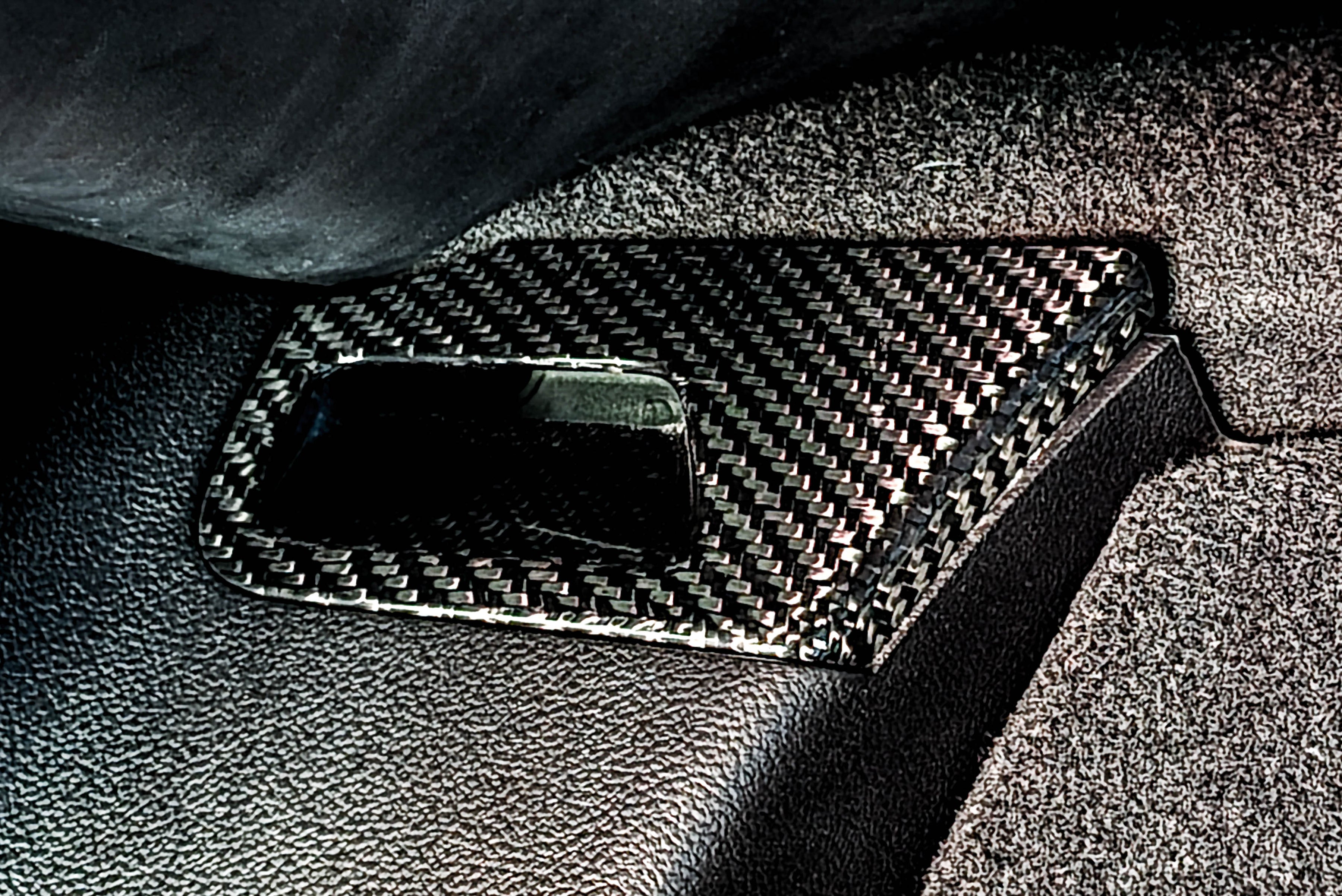 2015-2020 S550 Mustang Carbon Fiber LG667 Rear Seat Belt Bezels
