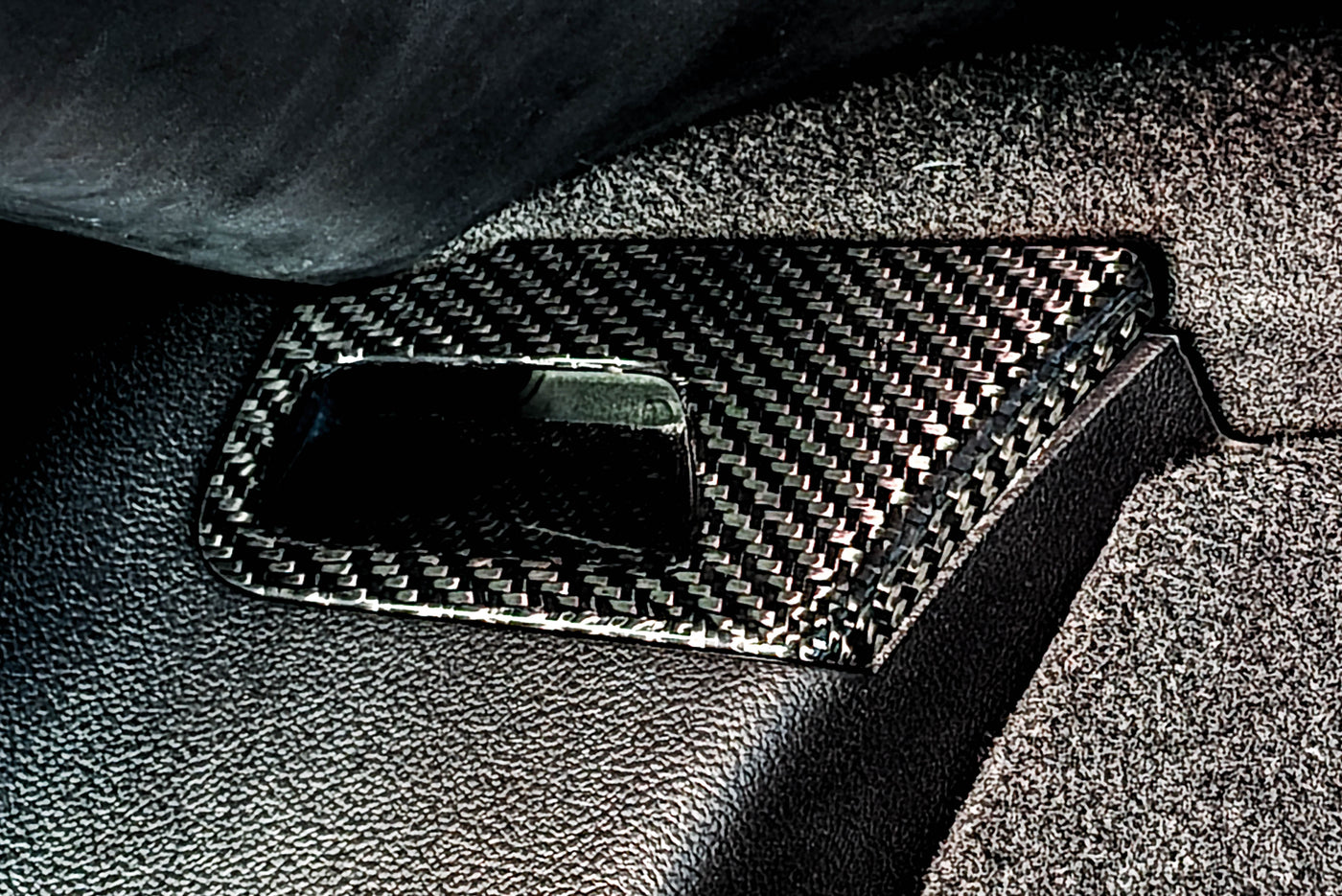 2015-2020 S550 Mustang Carbon Fiber LG667 Rear Seat Belt Bezels