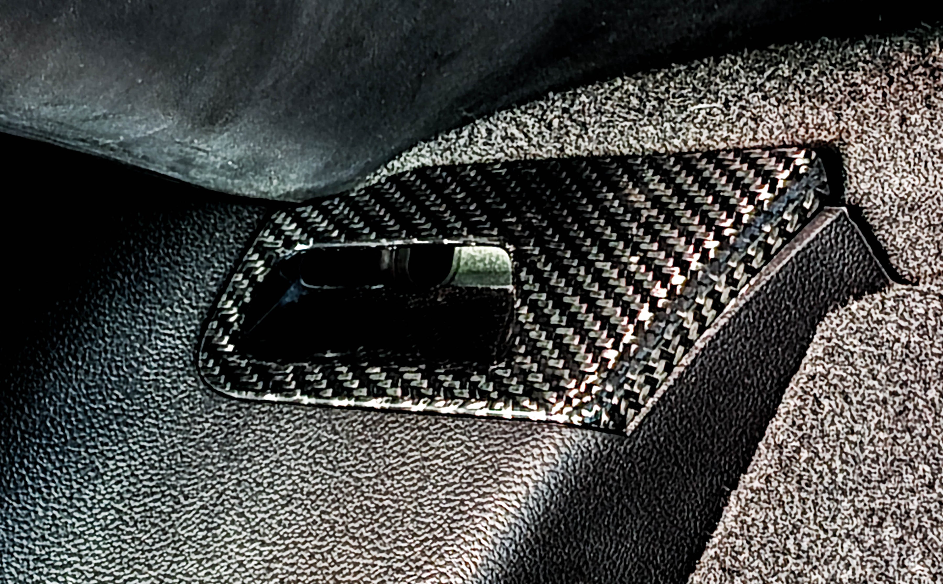 2015-2020 S550 Mustang Carbon Fiber LG667 Rear Seat Belt Bezels2015-2020 S550 Mustang Carbon Fiber LG667 Rear Seat Belt Bezels