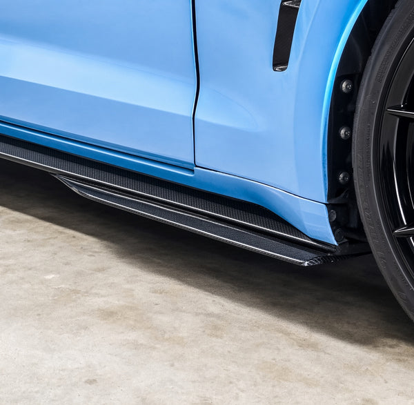 2015-2023 Mustang Carbon Fiber LG673 Side Skirt Splitters