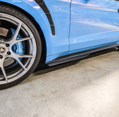 2015-2023 Mustang Carbon Fiber LG673 Side Skirt Splitters