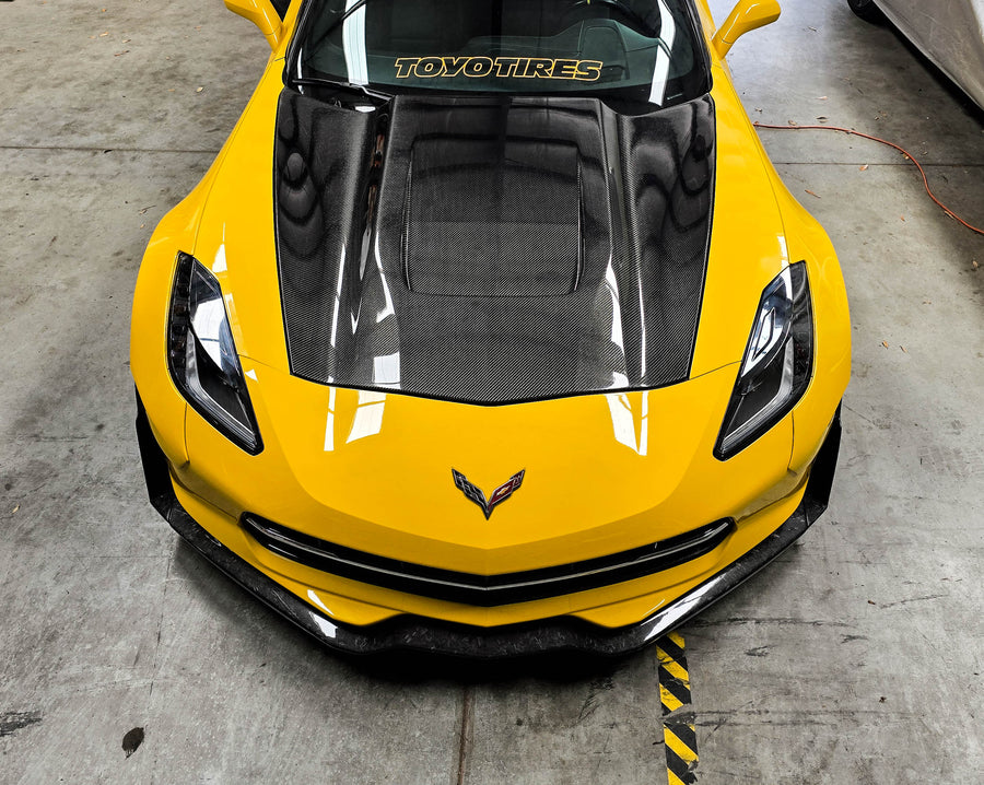 C7 Corvette A76 Carbon Fiber Hood - view 2