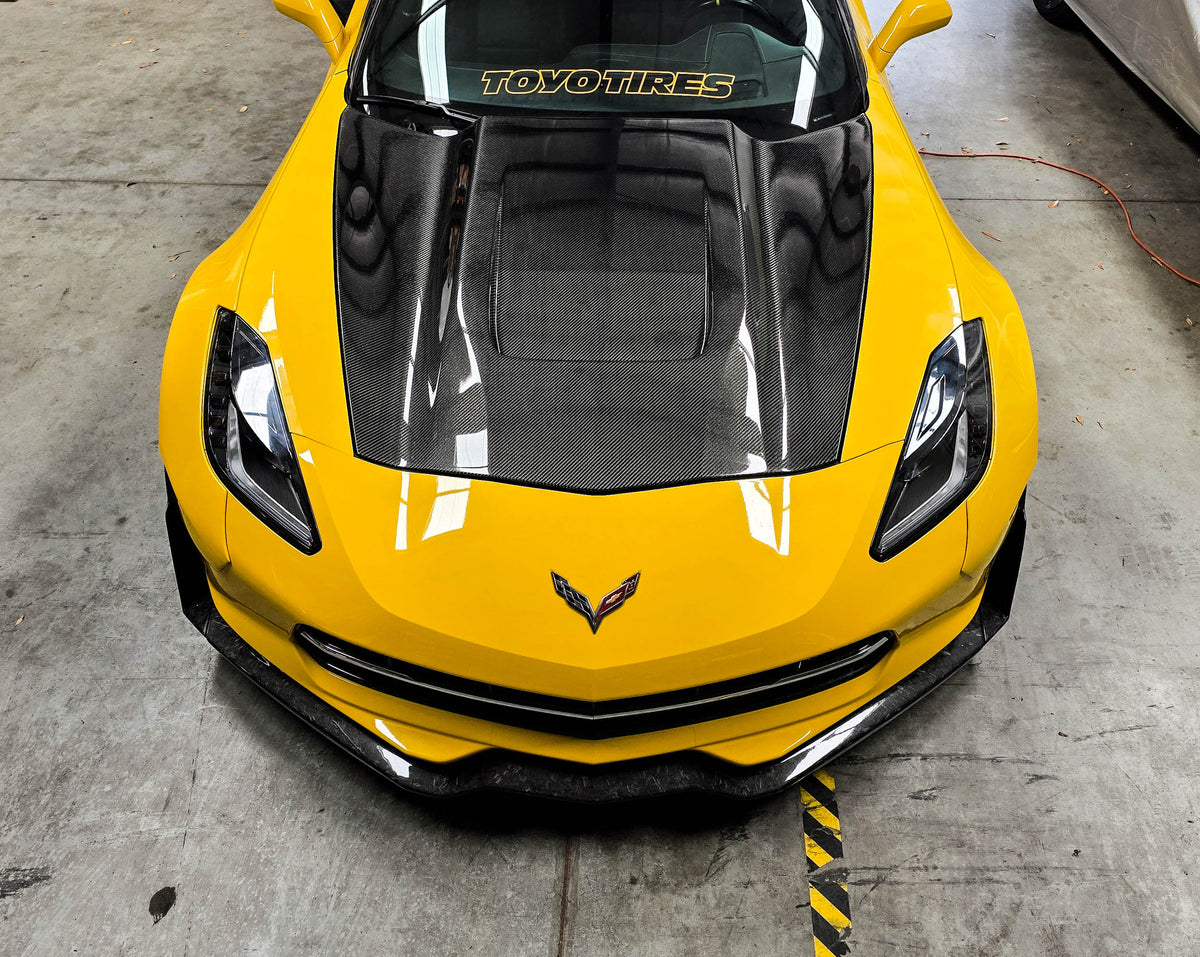 C7 Corvette A76 Carbon Fiber Hood - view 2