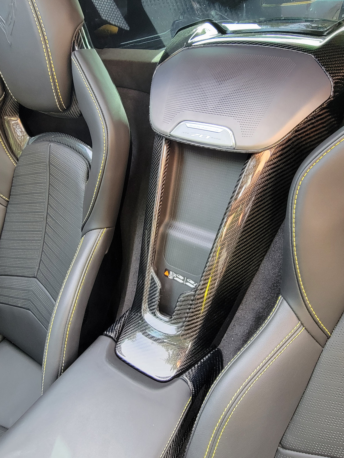 C8 Corvette Carbon Fiber LG583 Waterfall Speaker Cover - view 2