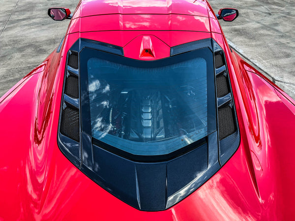C8 Corvette Carbon Fiber LG614 Rear Hatch Vents