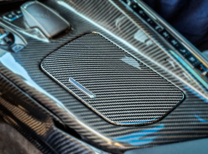 C8 Corvette Carbon Fiber LG659 Center Console Cup Holder Lid Cover