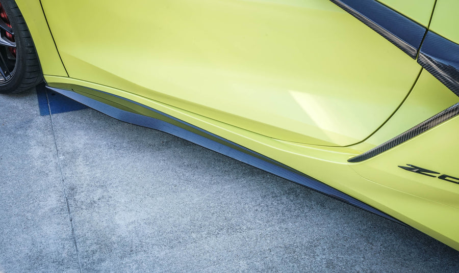 C8 Corvette Z06 Carbon Fiber XR18 Side Skirts - view 3