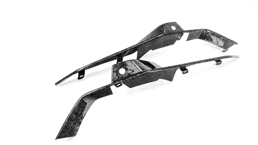 C8 Z06 Forged Fiber LG591 Front Bumper Upper Grill Deflectors - view 2