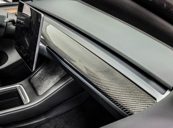 Tesla Model 3 & Y Carbon Fiber LG570 Dash Panel Cover - view 2