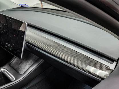 Tesla Model 3 & Y Carbon Fiber LG570 Dash Panel Cover - view 4
